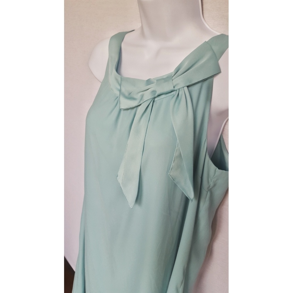 H&M Teal Sleeveless Bow Dress_3