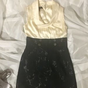 Special Occassion Cocktail Dress Off White & Navy