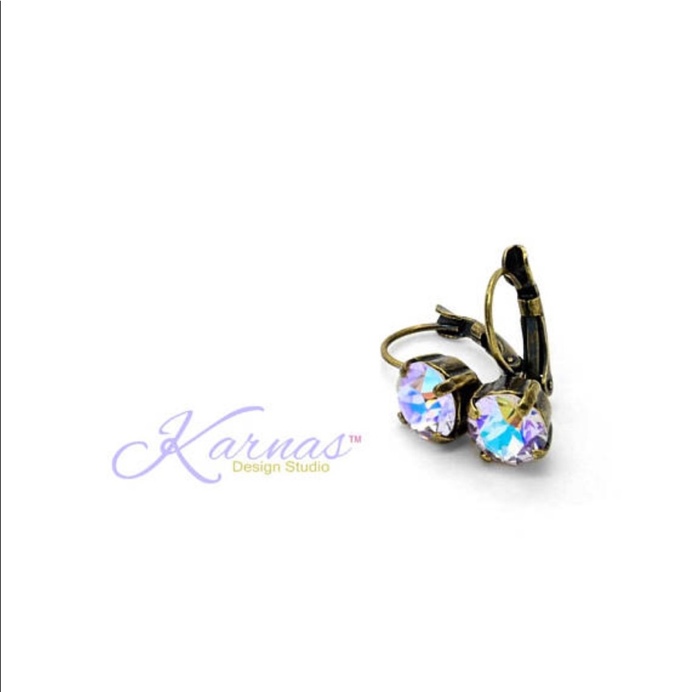 VIOLET GLACIER 8mm Crystal Leverbacks KDS