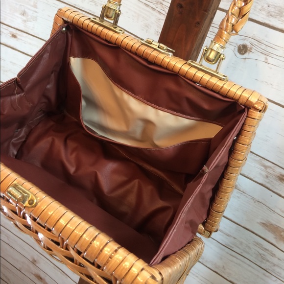 Wicker basket Purse - Picture 2 of 8