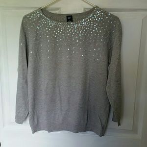 Gray GAP sweater with sparkle accents