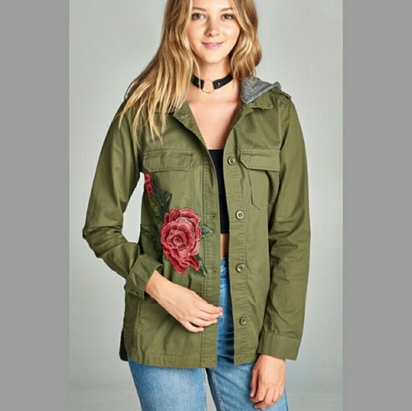 Glamvault Jackets & Blazers - Last 1! Embroidered Utility Jacket!