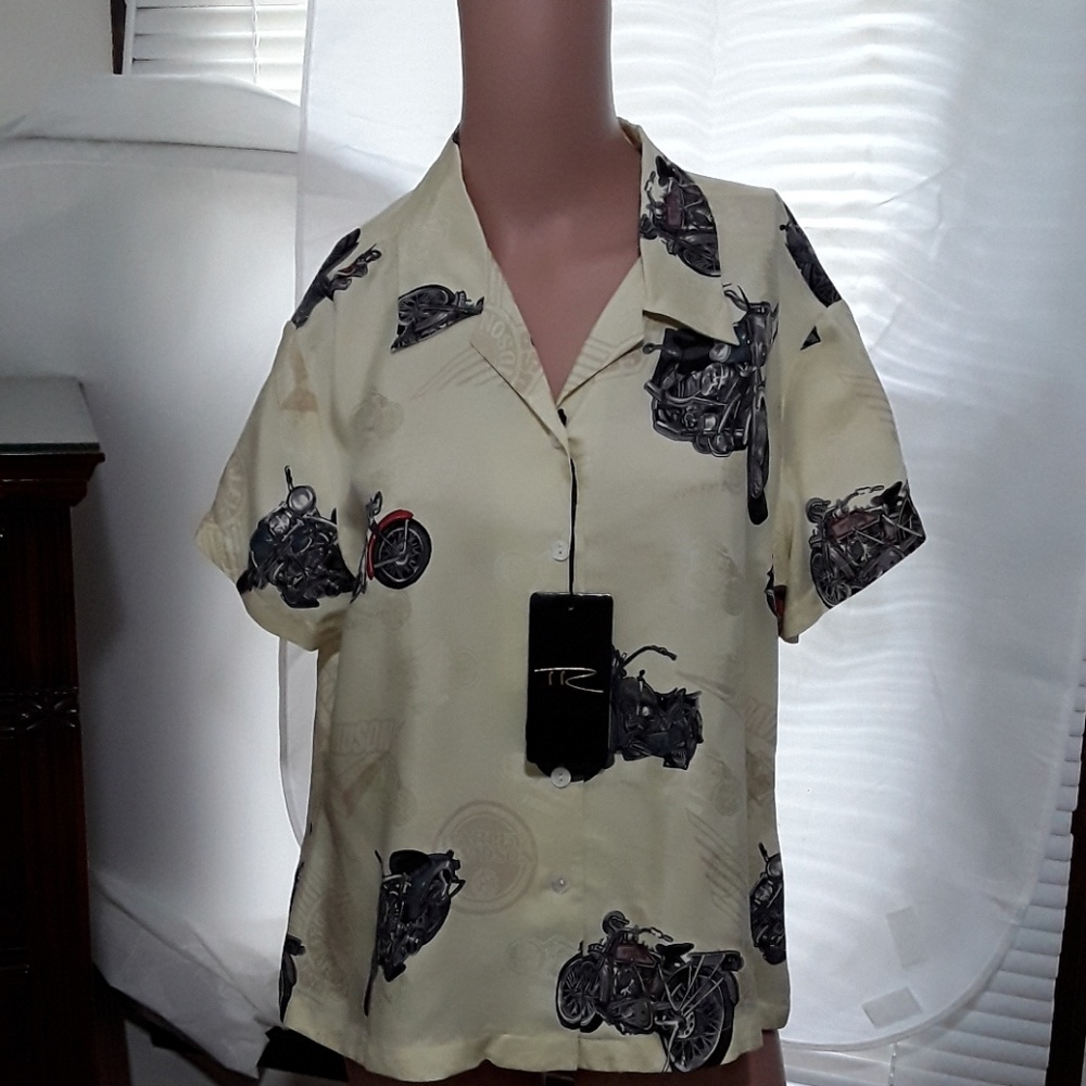 Ladies Harley Davidson L Silk Shirt