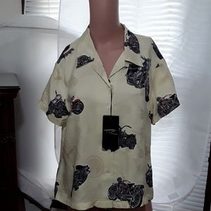 Ladies Harley Davidson L Silk Shirt