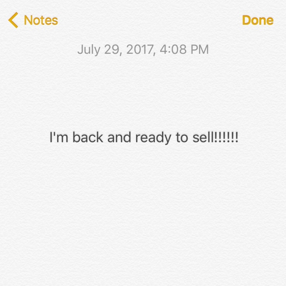 I'm back