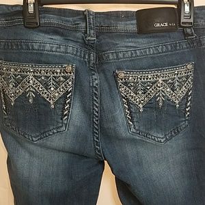 Grace in LA skinny Jean cropped size 30