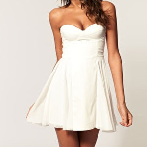 ASOS Strapless Skater Dress with Sweetheart neckli