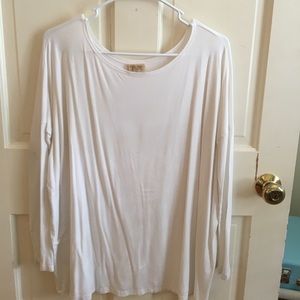 White Long sleeve Piko shirt