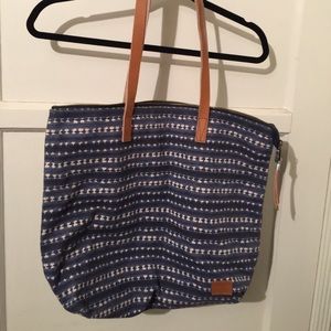 NWOT TOMS Batik Print Zipper Tote