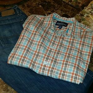 Mens medium Aeropostale button up shirt