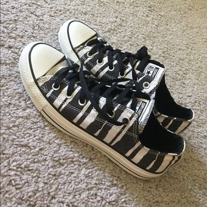 Zebra striped converse