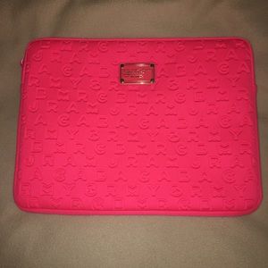 Marc Jacobs pink laptop case
