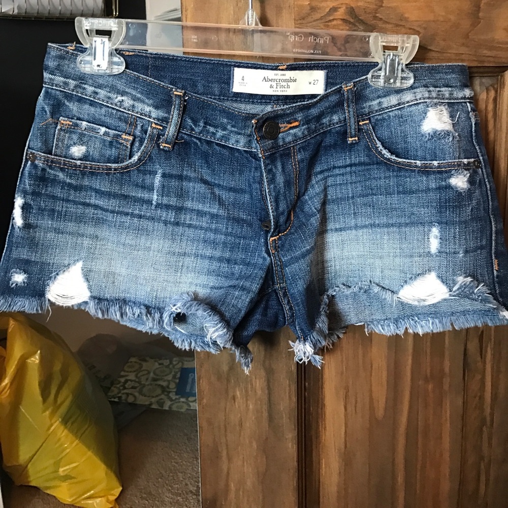 Abercrombie and Fitch destroyed wash shorts