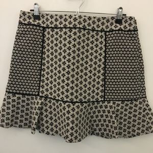 Black and White Knit Loft Skirt