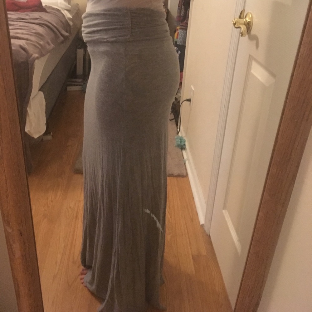Long grey skirt