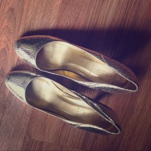 Jcrew size 9 gold heels