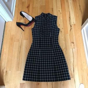 H&M Checkered mock neck dress - Size 4