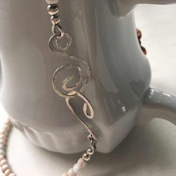 Sea Glass Shell Sterling Silver Necklace - Picture 7 of 8