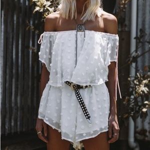 SABO SKIRT- Bold Polka Frill Playsuit