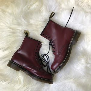 Dr. Martens Cherry Red Leather Boots