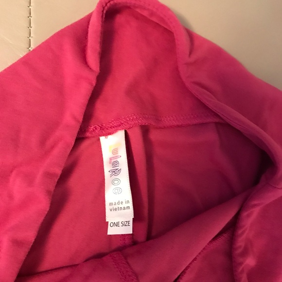 Lularoe pink leggings, OS one size, pink, like new - Picture 3 of 3