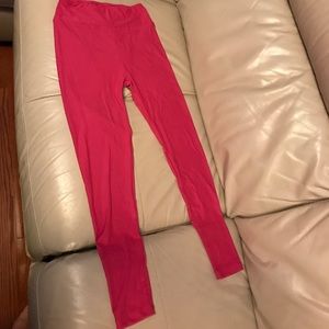 Lularoe pink leggings, OS one size, pink, like new