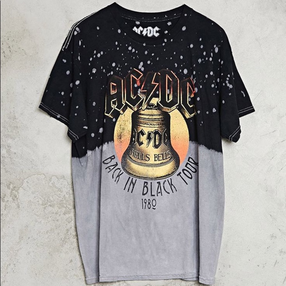 AC/DC Back In Black Tie Dye Tour Tee