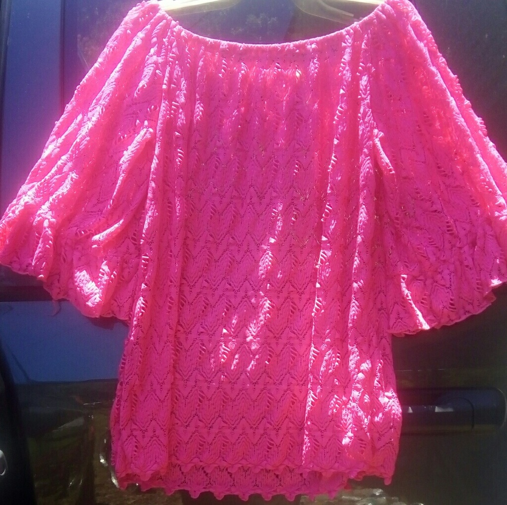 NWOT Bright Pink Gypsy Shirt!