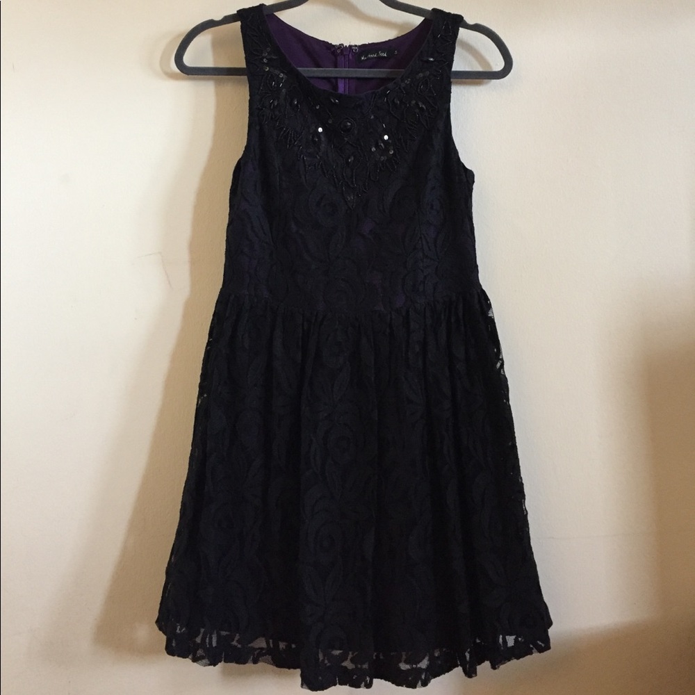 Vintage lace sequin skater dress