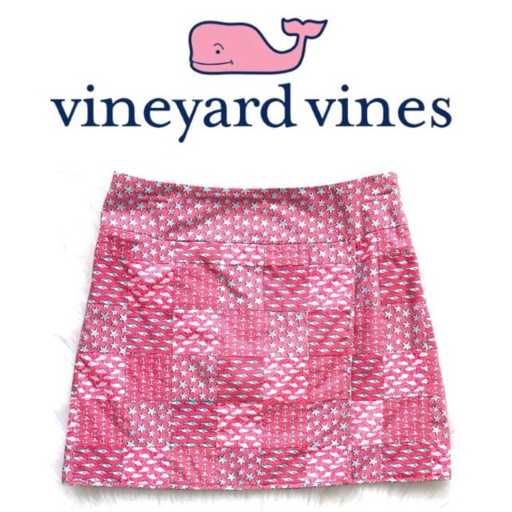 Vineyard Vines Pink Patchwork Skirt • Anchor Skirt