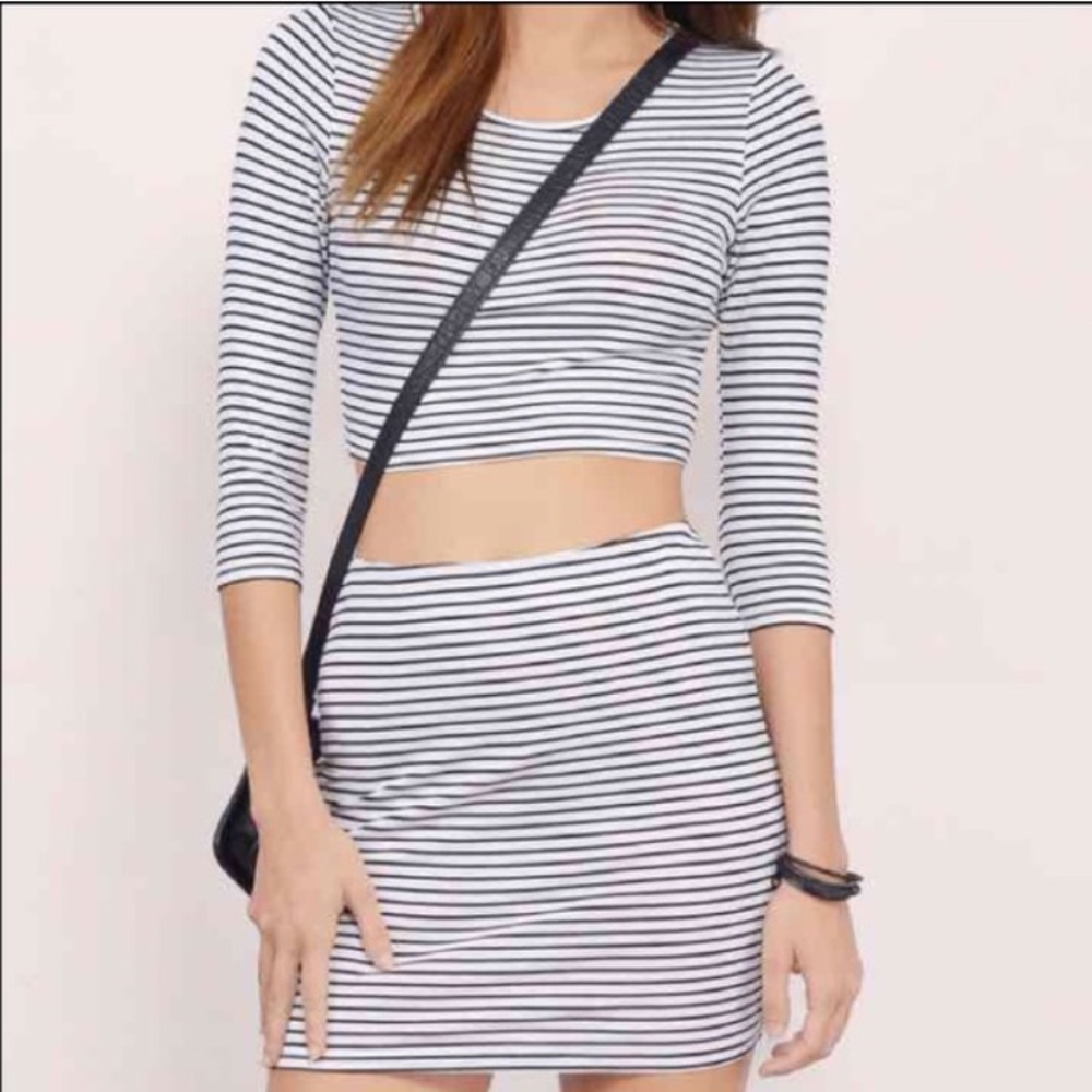 Tobi two piece striped set