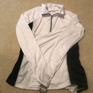 Half zip long sleeve pull over shirt