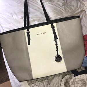 grey & white michael kors