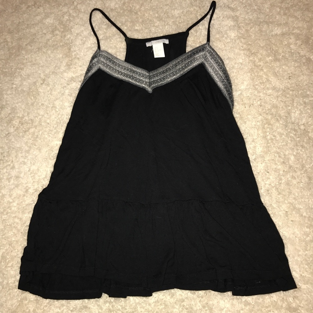 Black racerback babydoll top