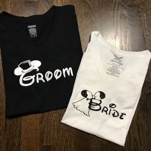 Bride and groom shirts