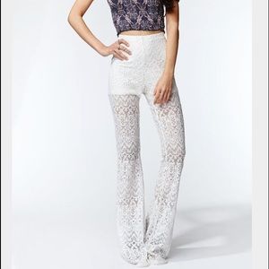 Kendall & Kylie Flare Lace Pants