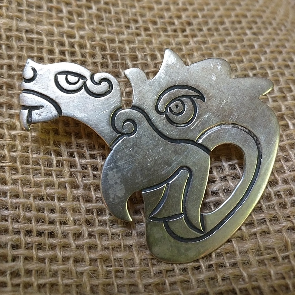 Vintage  Mexican Bird Brooch