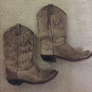 Brown Leather Cowboy Boots