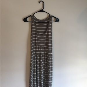 Olive and cream maxi skirt