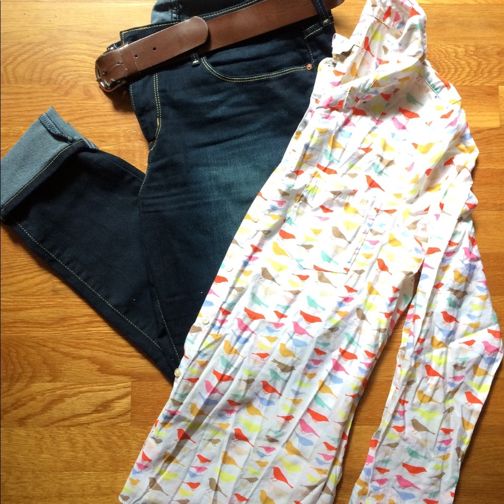 Women's Button Down Shirt.