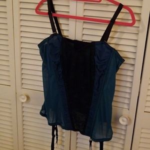 Torrid Green and Black Corset (Size 3)