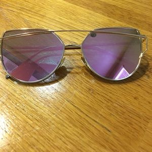Pink tinted sunglasses
