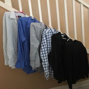 Mens XXL bundle - 5 button downs & 1 sweater