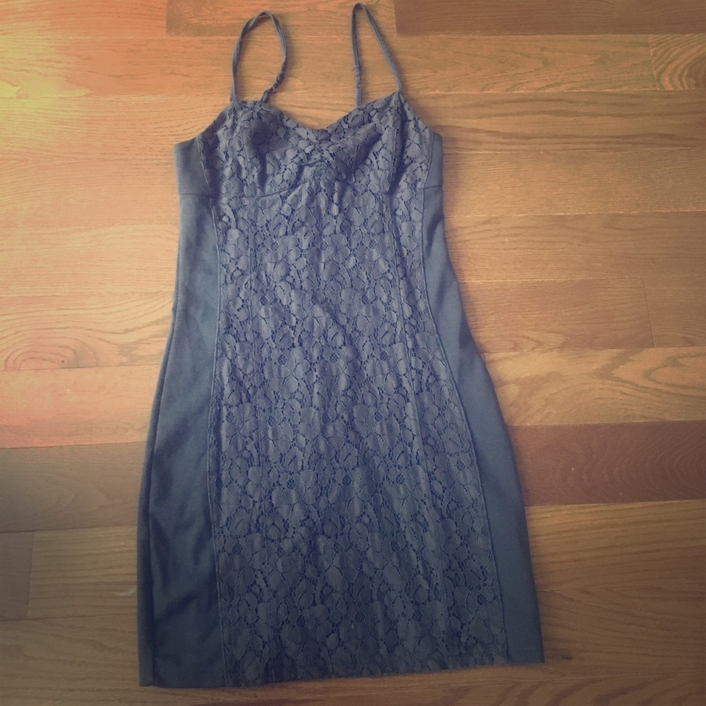 Bodycon AE gray floral dress