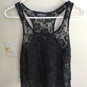 Rose lace tank top!