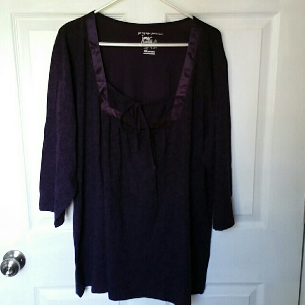 Dark purple paisley top