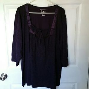 Dark purple paisley top