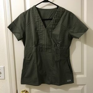 Greys anatomy olive green scrub set