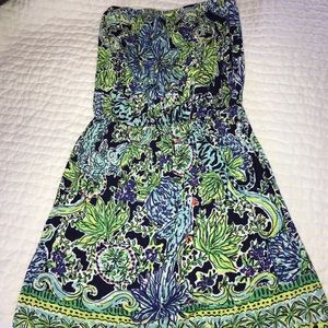 Lilly Pulitzer strapless summer dress