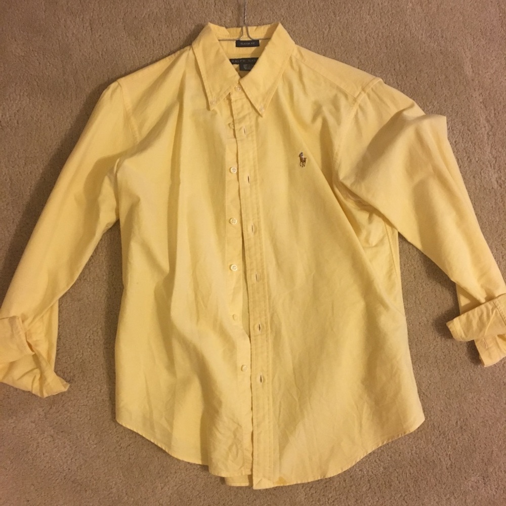 Yellow women's polo button down size 12
